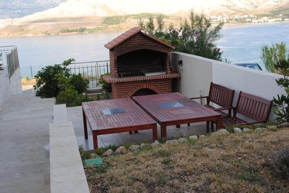 Studio Apartma Pag Blue Ocean 1 With Sea View Đảo Pag Ngoại thất bức ảnh